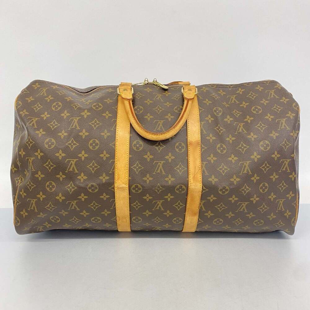 LOUIS VUITTON Brown Monogram Keepall 55 Boston Bag - Picture 13 of 13